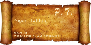Peyer Tullia névjegykártya